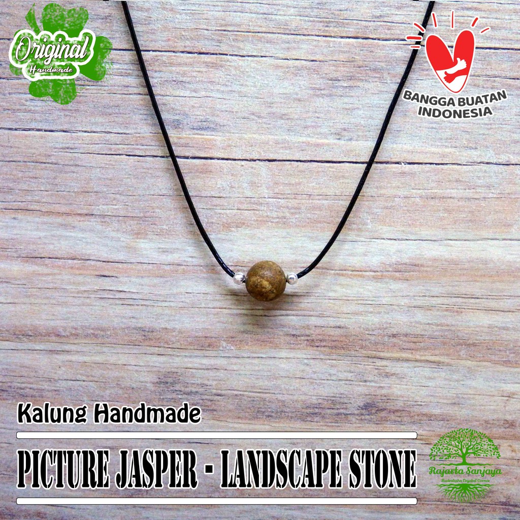 Kalung Batu  Handmade Rajarta Batu Picture Jasper Landscape Stone