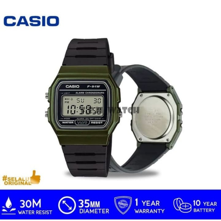 JAM TANGAN MURAH / JAM BERKUALITAS / Casio GENERAL F91WM3ADF / F-91WM-3ADF / F91WM ORIGINAL / PROMO