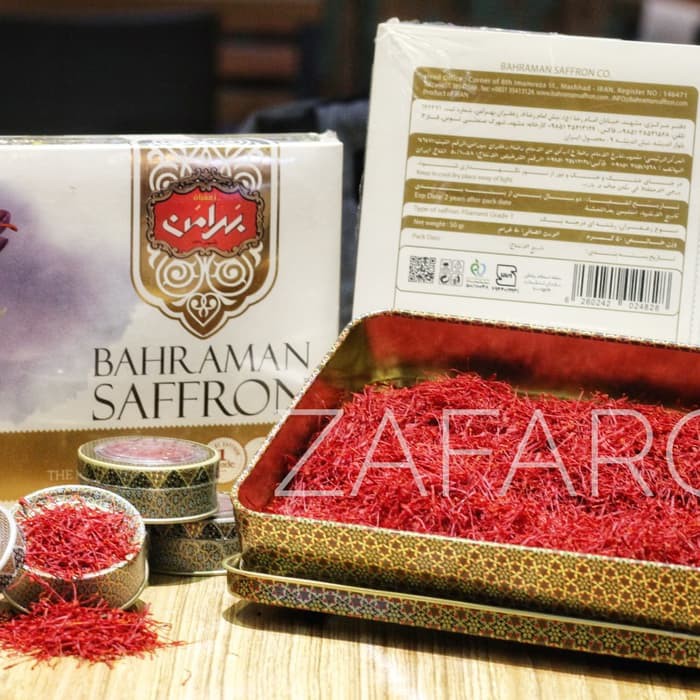 

SAFFRON SAFRON BAHRAMAN GRADE 1 ORI 100% IRANIAN SUPER NEGIN TERMURAH