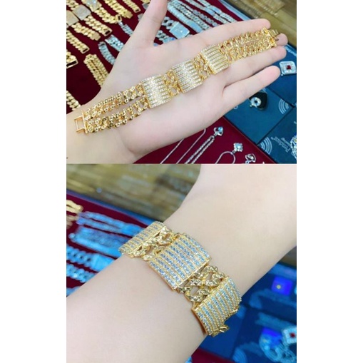 gelang titanium ori/perhiasan emas bangkok/asli titanium
