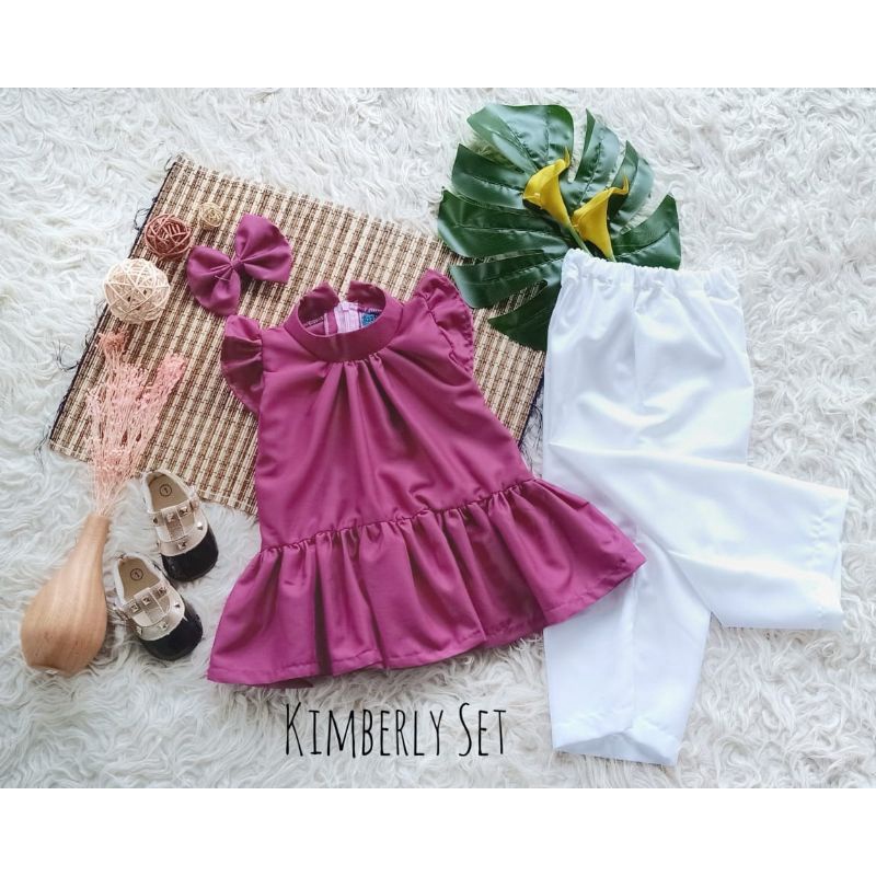 KIMBERLY SET | SETELAN ANAK PEREMPUAN | BAJU ANAK LUCU | SETELAN ANAK | BAJU BAYI