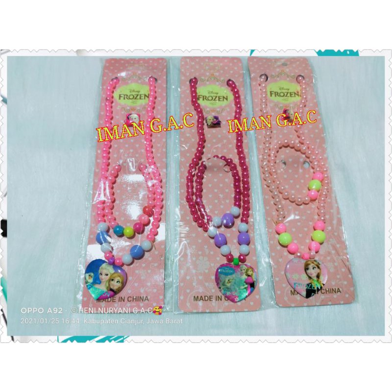 3in1/Kalung set anak perempuan lucu/kalung set 3in1(kalung,gelang,cincin)