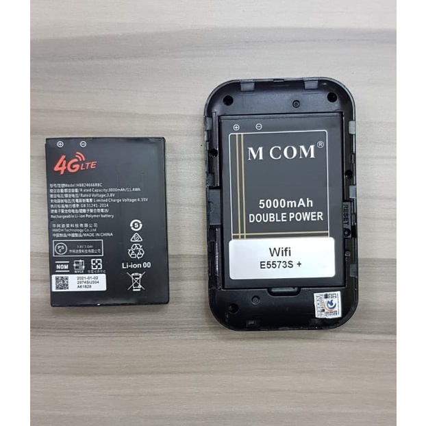 Battery Batere Batre Baterai Double Power Mcom Modem Wifi Huawei E5573s Plus HB824666RBC