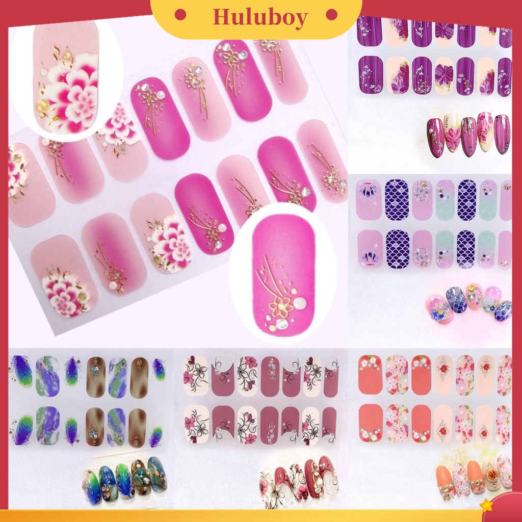 Huluboy Huluboy♡ Patch Stiker Kuku Desain Beragam Untuk Dekorasi Nail Art