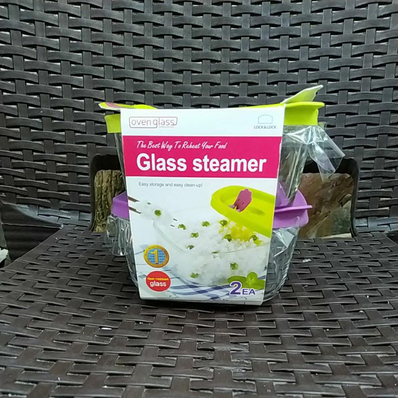 Lock and Lock Lock&lock Oven glass steamer 410ml × 2 (set 2 pcs)