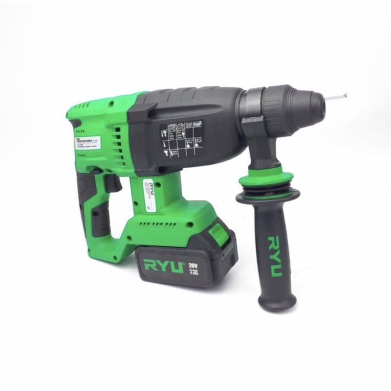 RYU BRUSHLES ROTARY HAMMERRCRH26 (20 VOLT) / MESIN BOR CORDLES HAMMER RYU 20VOLT