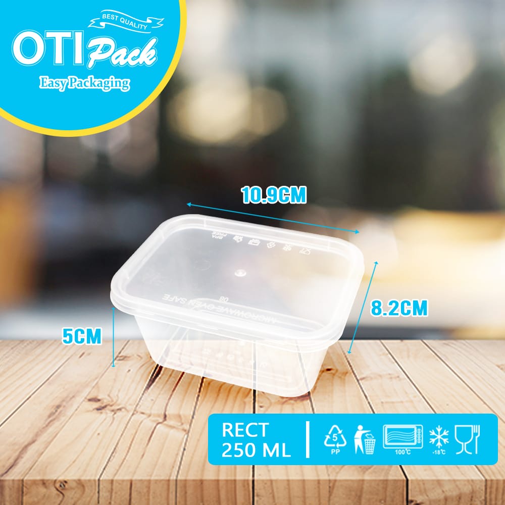 Thinwall Otipack 250ML/ Kotak  Makan/Food Conatiner OT250 Isi 25Pcs