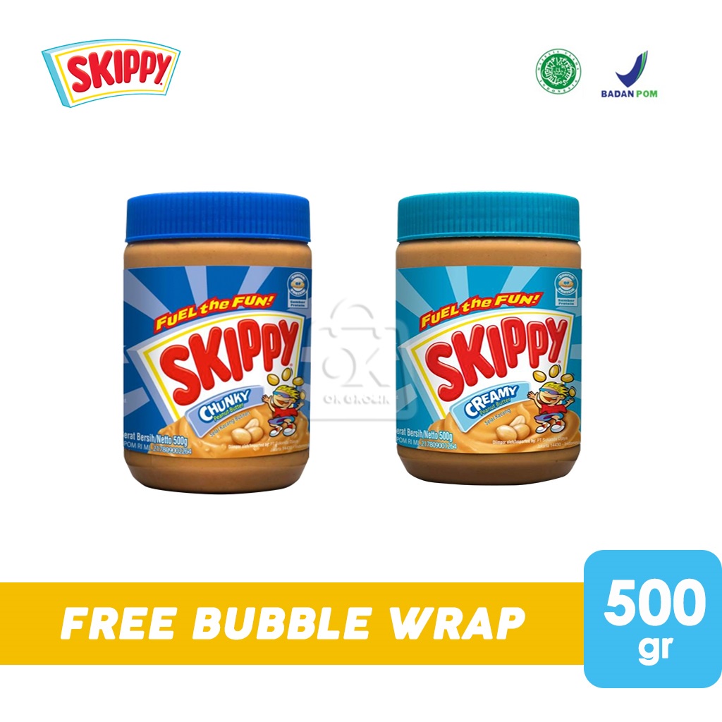 

Skippy Chunky / Creamy Peanut Butter Selai Kacang (Botol Kaca 500 gr)