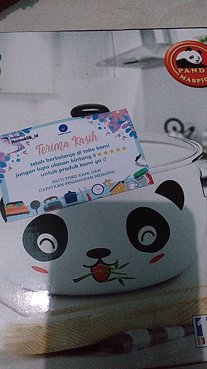 Maspion Hello Panda Panci Enamel 22 Cm