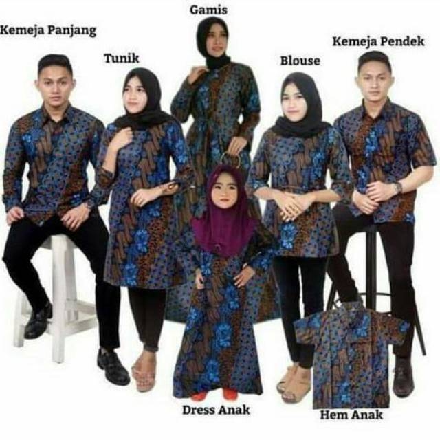Sarimbit batik seragam batik keluarga cauple familly dress pesta