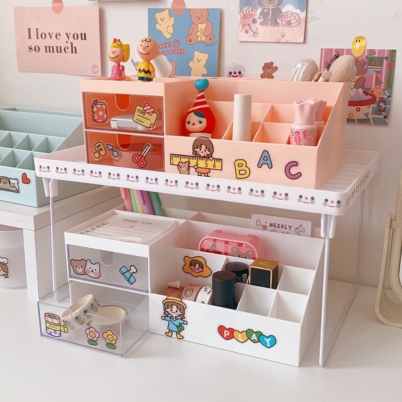 cute desk organizer stationery tempat penyimpanan alat tulis imut kawaii