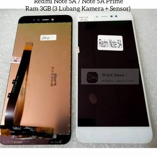 LCD touchscreen Xiaomi Redmi Note 5A / Prime Ram 3GB 3 Lubang origina ---Terbaru---