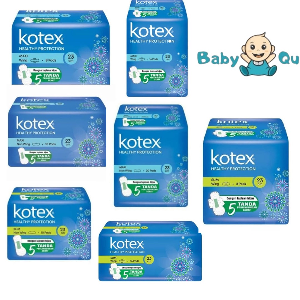 Kotex Healthy Protection Maxi / Slim wanita 23cm/Azzamode