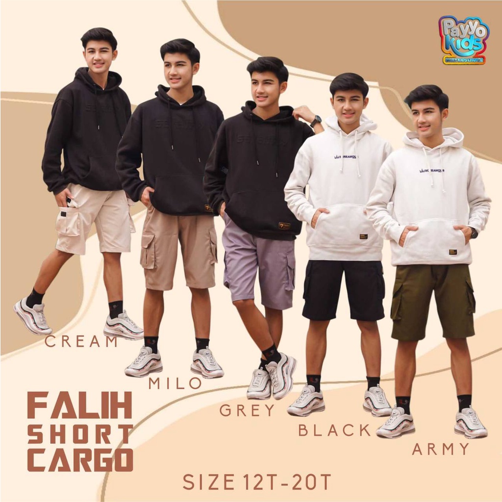 Celana Cowok Falih Cargo Shortpant By Payyo