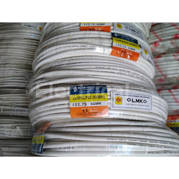 Kabel Listrik Serabut NYMHY 4x0.75mm2 SUTRADO ( NYM HY 4x0.75mm 4x0.75 mm 4 x 0.75 mm2 4x0,75 )