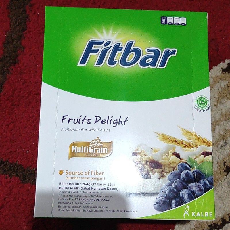 

Fitbar fruit isi 12 x22gr