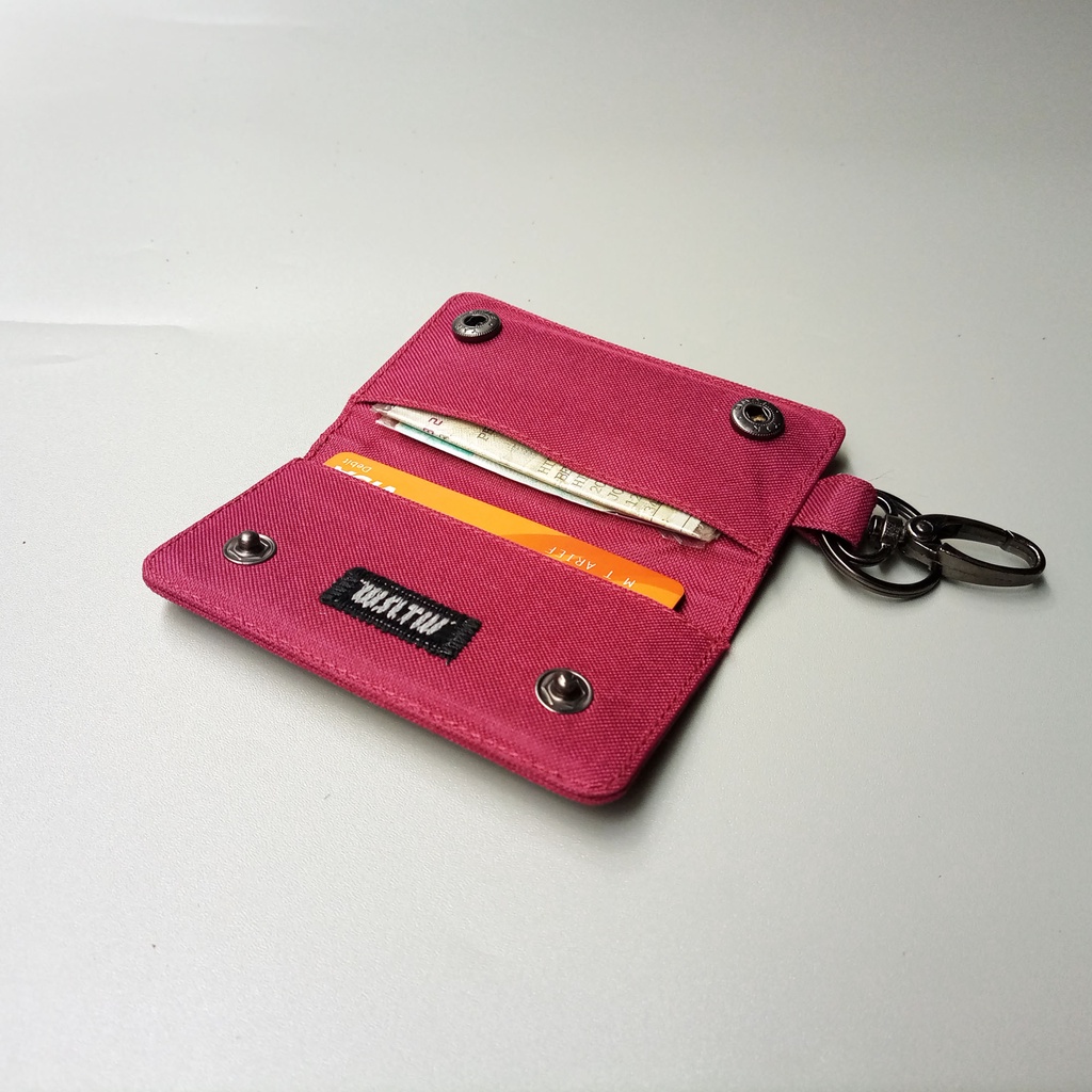 gantungan kunci Motor Dompet Stnk Mobil Maroon - WSGK085