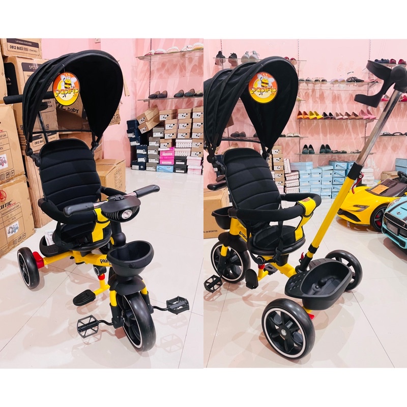 Sepeda Anak Roda Tiga Premium Stroller Merk Pacific PC 8018-1