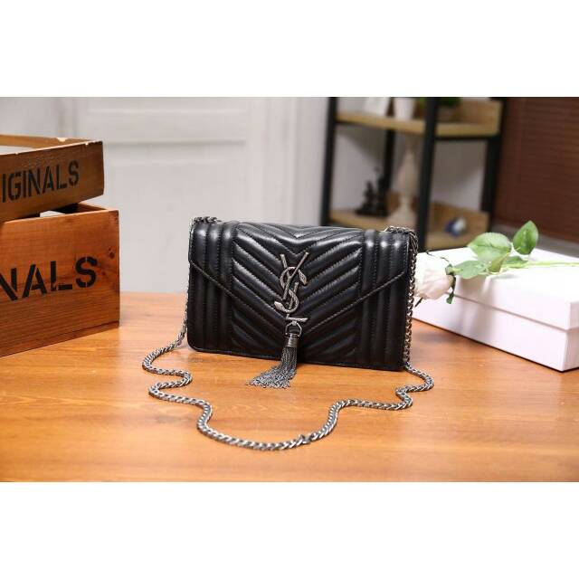 YSL MATELASSE LEATHER CHAIN BAG