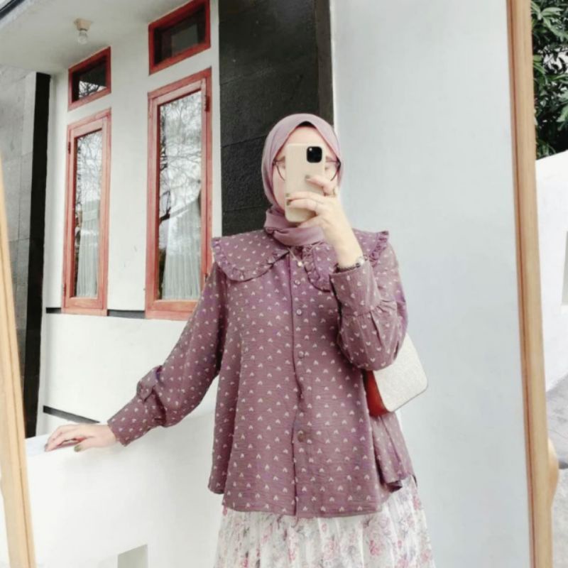 BLOUSE DERA URAGIRI CRINCLE