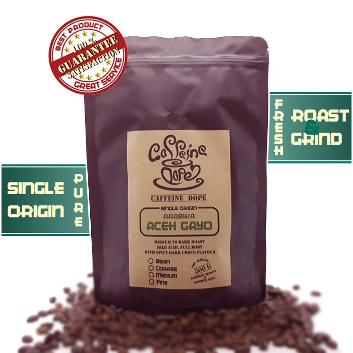 

Kopi Arabika Aceh Gayo 500 Gram Single Origin - Bean/Biji & Ground/Bubuk