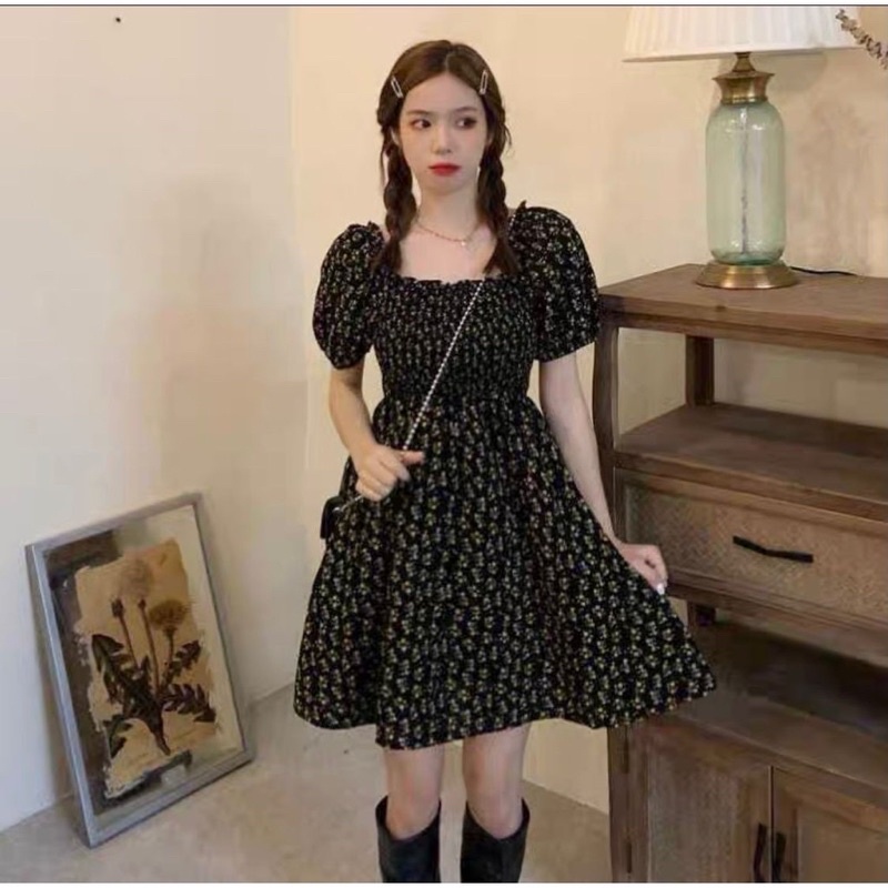 DRESS WANITA/DRESS PESTA/BAJU IMPORT/CASUAL DRESS/BOHEMIAN/FLORAL/SUMMER DRESS/FASHION WANITA Korea 