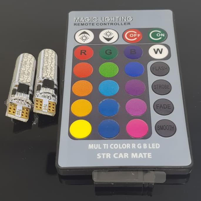 Lampu Senja T10 Remote / Lampu Led T10 Remote RGB / Remot Led T10