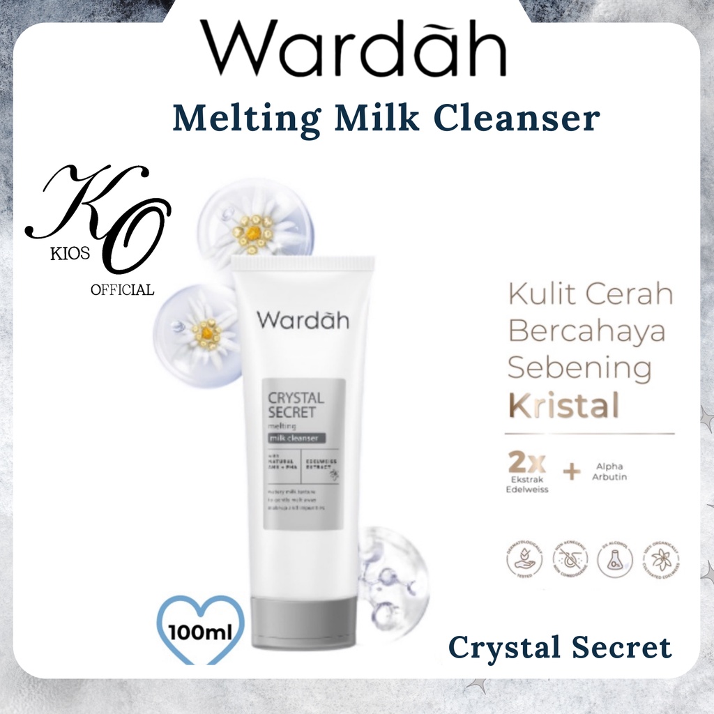 Wardah Crystal Secret Melting Milk Cleanser With Natural AHA+PHA 100ml