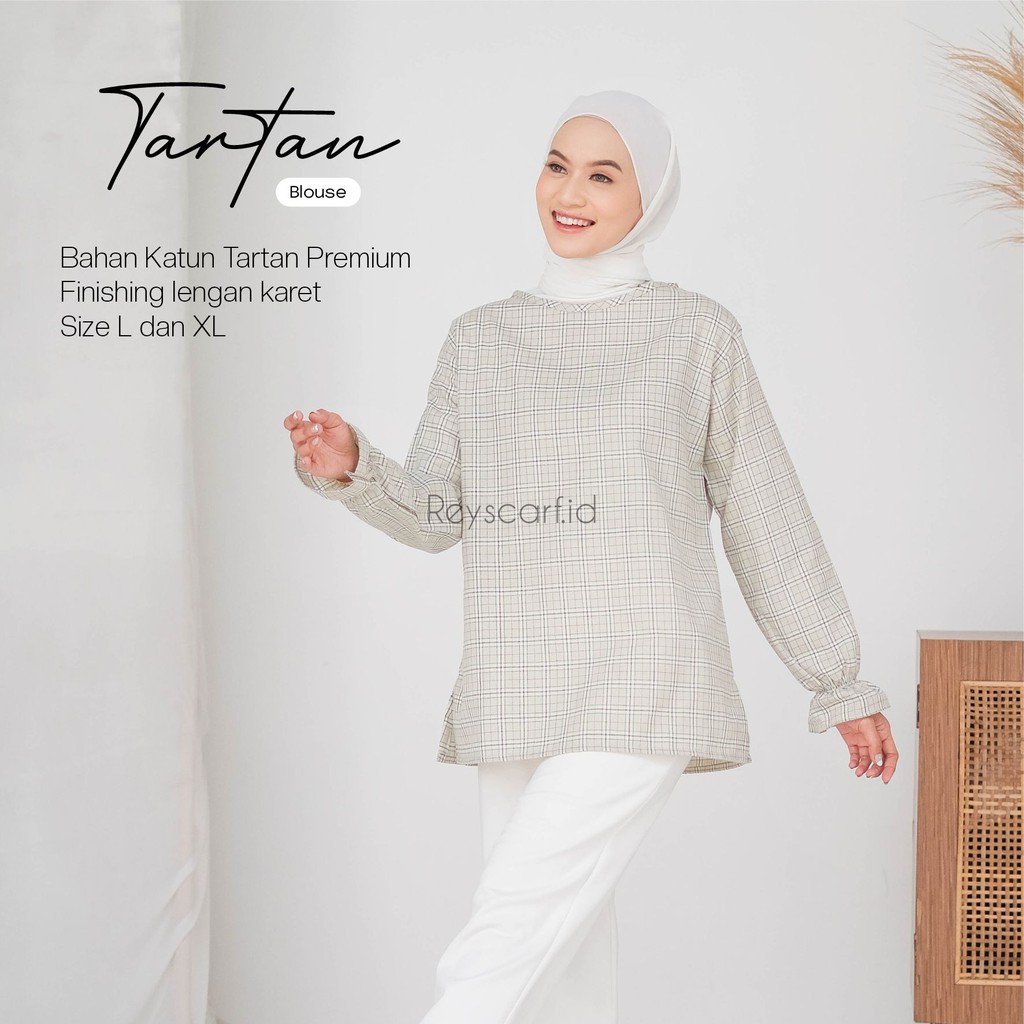 Tartan Blouse By Reyscarf Blouse Dewasa Luxury Bahan Katun Premium Adem Nyaman Dipakai  Terbaik  I Bisa COD