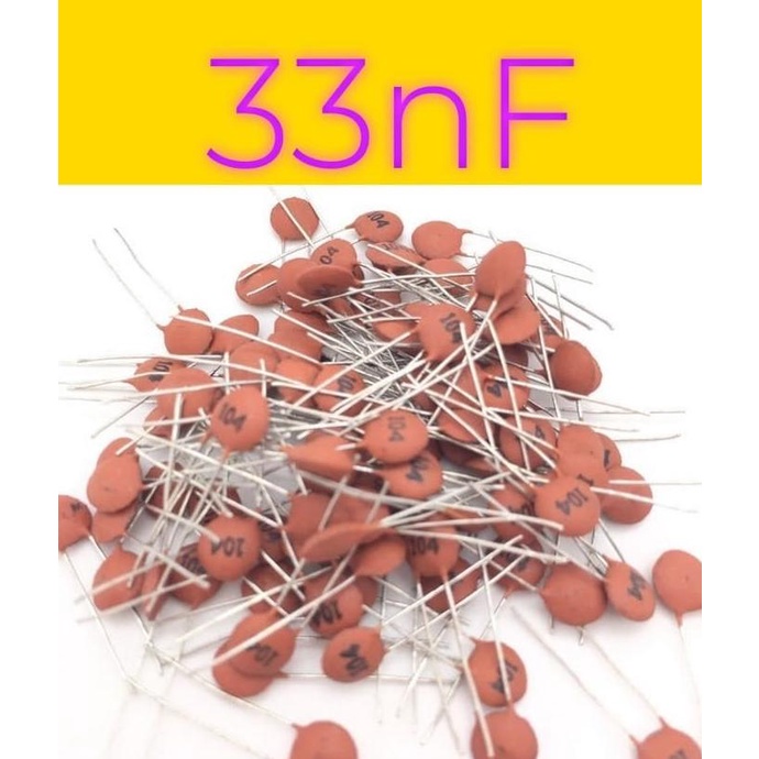50V 33nF 333 Ceramic Capacitor DIP-2 lisuin90 Murah