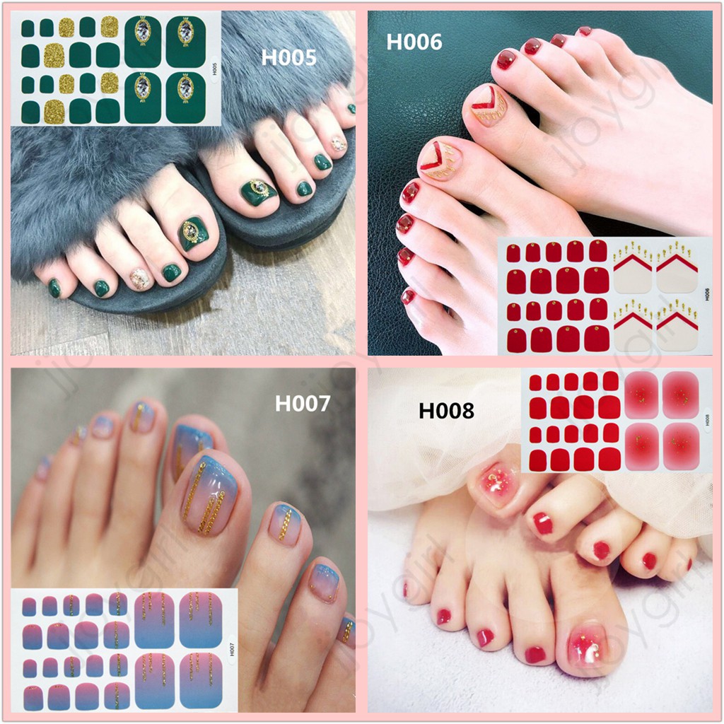 &lt;Jjoygirl&gt;H Nail sticker motif / sticker kuku / stiker kuku / nail stiker glitter / stripes design