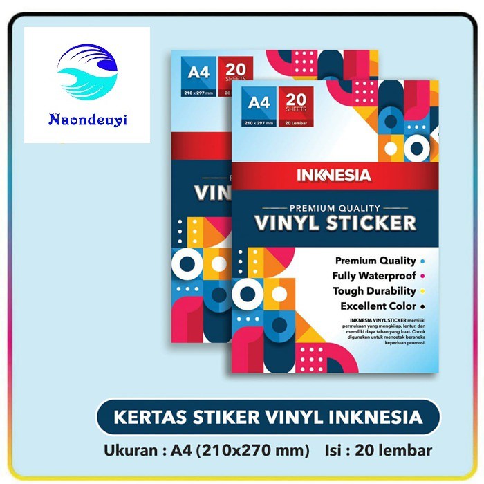 

Kertas Sticker Vinyl Glossy A4 isi 20 lembar