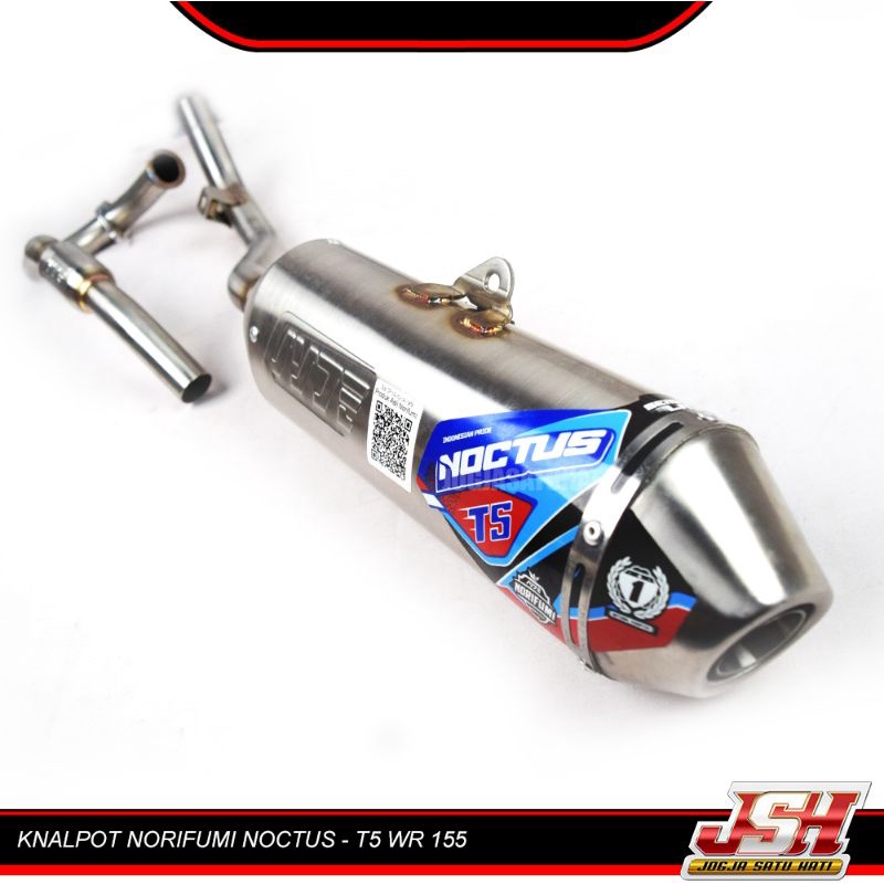 Knalpot Norifumi Noctus T5 Kenalpot Muffler Original Standar / Bore Up Motor KLX 150 Bigfoot Bf Dtracker DT CRF 150L WR 155 Special Edition-4