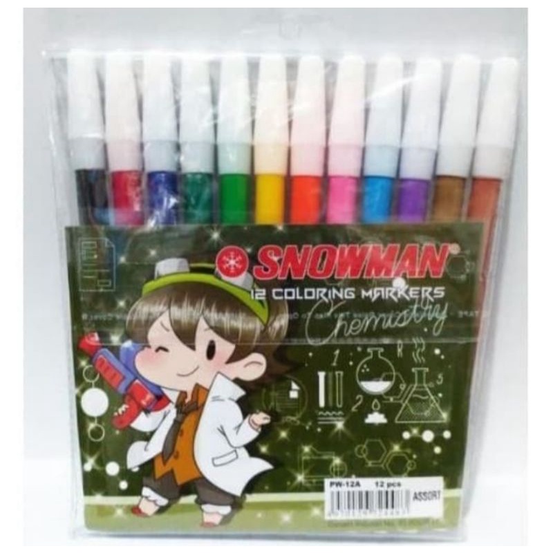 

Spidol kecil SNOWMAN 12 warna