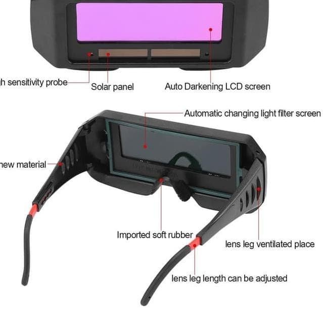 Kacamata Las Otomatis Auto dark Listrik Gosave  Auto Darkness Kacamata