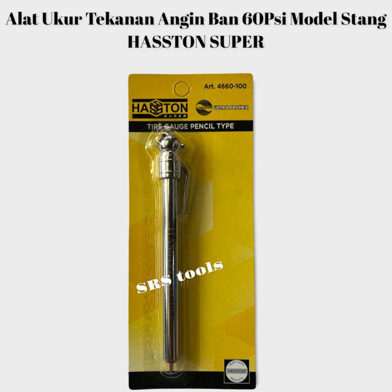 HASSTON SUPER 4660-100 Alat Ukur Tekanan Angin Ban 50 Psi - Ukuran Angin Pen Taiwan