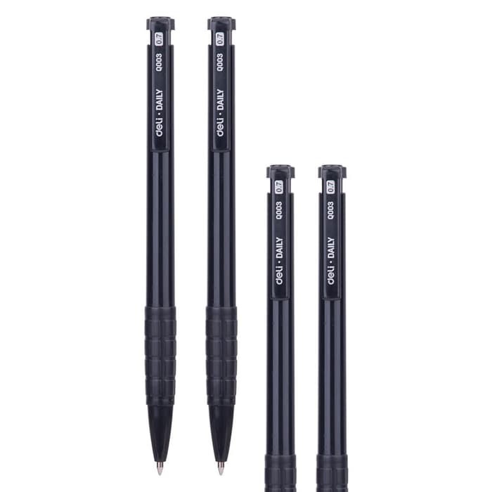 

OPEN SALE DELI BOLPOIN, PULPEN - 0.7MM HITAM/BLACK 12 PCS/BOX EQ00320
