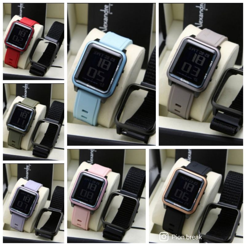 JAM TANGAN WANITA DIGITAL ALEXANDRE CHRISTIE AC 9344 | AC9344 DIGITAL ORIGINAL FREE TALI KANVAS