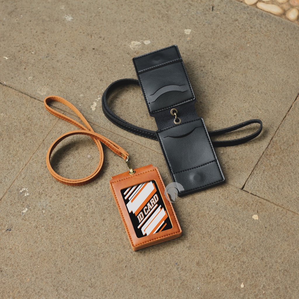 

Gantungan Nama Kulit Dengan Doble Magnet Original Front ID Card