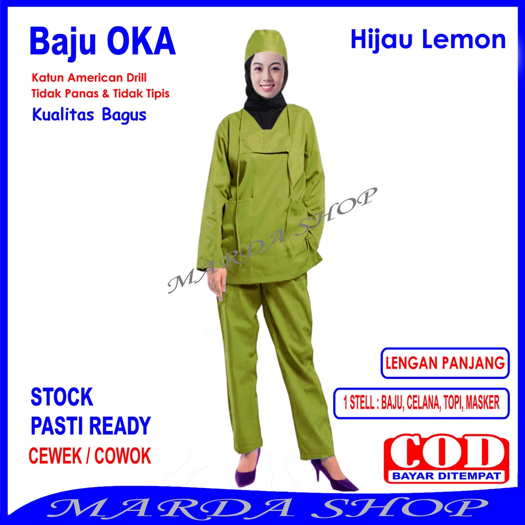 Baju OKA, Baju Perawat, Pria Wanita Lengan Panjang