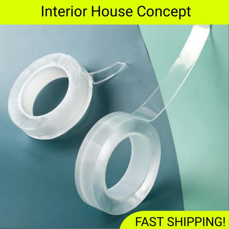 

Double Tape Bening Grip Isolasi Selotip Nano Magic 2 Sisi Anti Air New