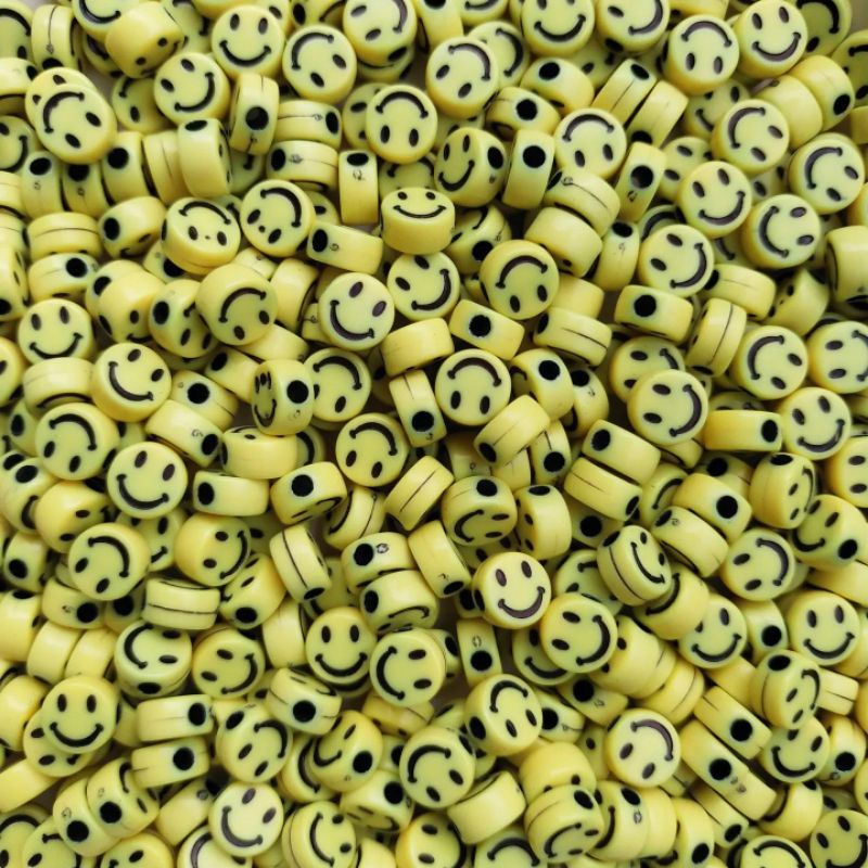 50pcs manik smile kuning