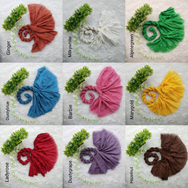 ECER Pashmina kusut Crumphy Shawl