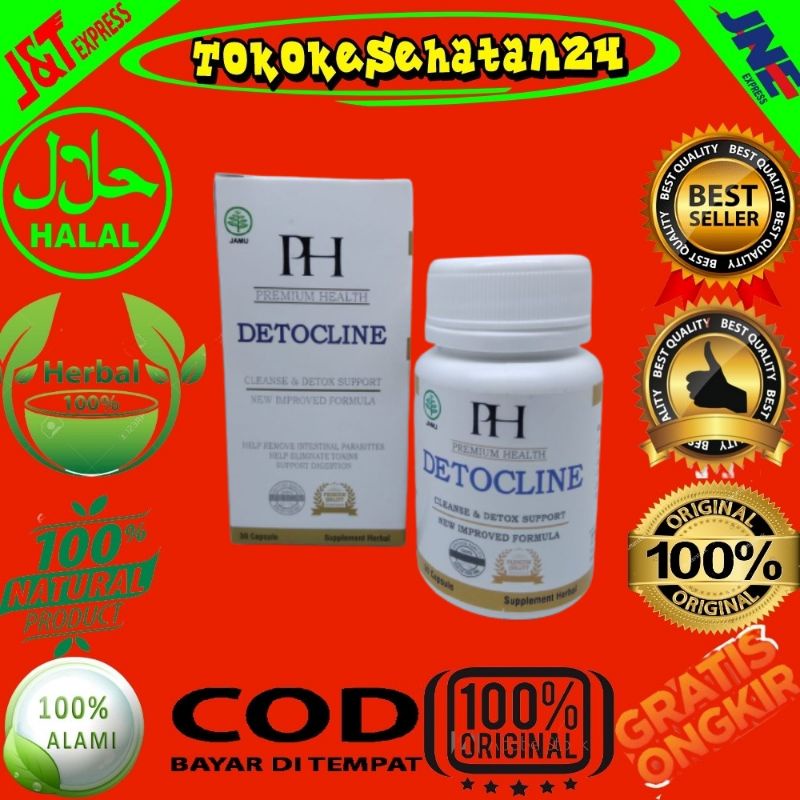 Detocline asli 100% original obat anti parasit alami suplemen detoxic anti parasit herbal ampuh