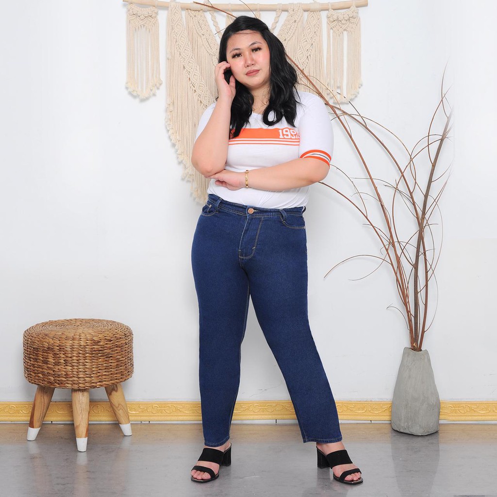 Celana Boyfriend Jeans Wanita Jumbo PREMIUM ~ LMF Jeans