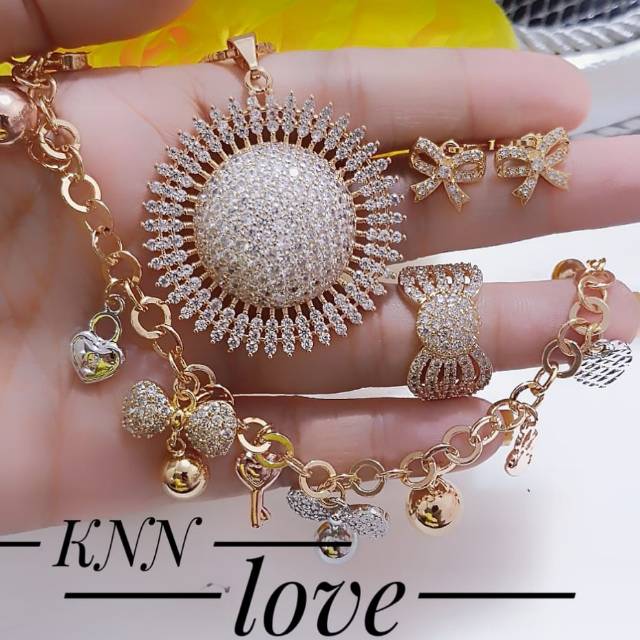 Xuping perhiasan set kalung matahari