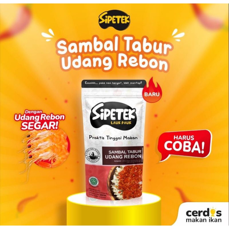 

SIPETEK LAUK PAUK SAMBAL TABUR UDANG REBON 30GRAM