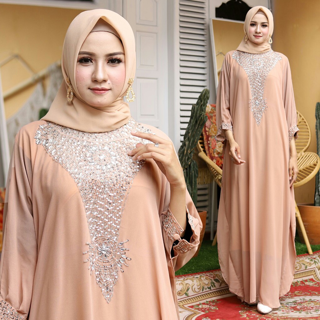 HOPYLOVY - Kaftan Wanita Terbaru Kombinasi Payet Citra