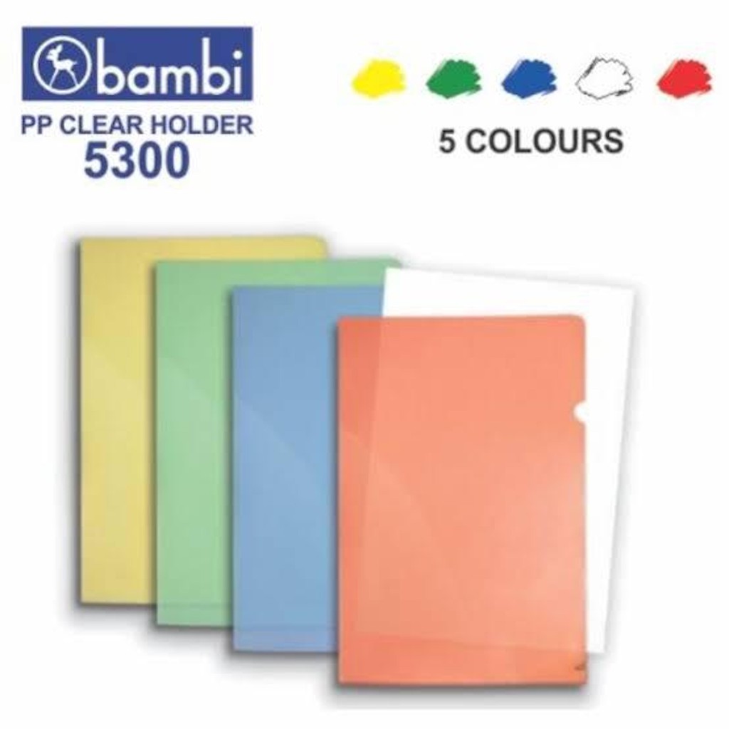  Map  A4 Bambi Transparan Warna  Warni  Bambi Clear Sleeves 