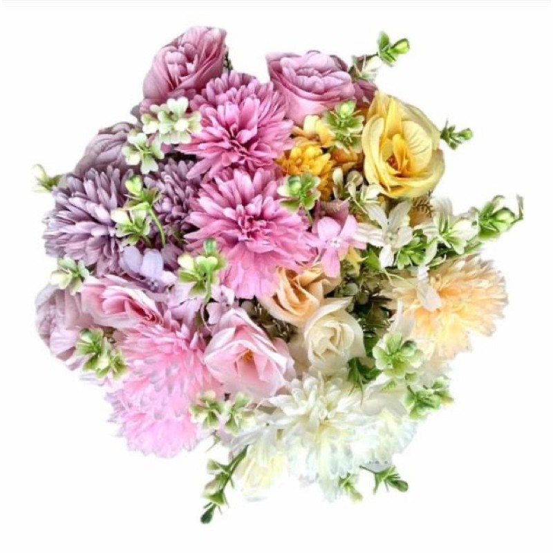 BUNGA MIX MAWAR (16)-BUNGA HIAS-BUNGA ARTIFISIAL-BUNGA PALSU (MWM45)